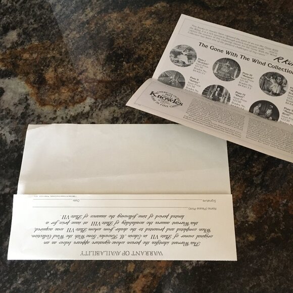 2/$40 Gone With the Wind Collection 'Scarlett's Green Dress' Raymond Kursar - Picture 7 of 7